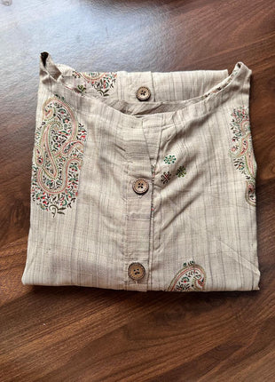 Beige With Multicolor Prints - LTC36