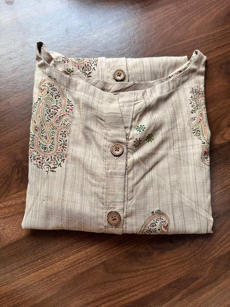 Beige With Multicolor Prints - LTC36