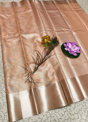 Tissue Kota Jari Model Sarees -  LTS05 Peach