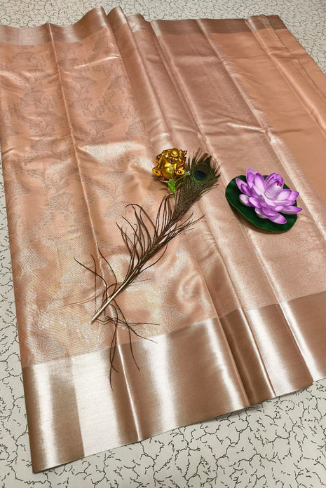 Tissue Kota Jari Model Sarees -  LTS05 Peach