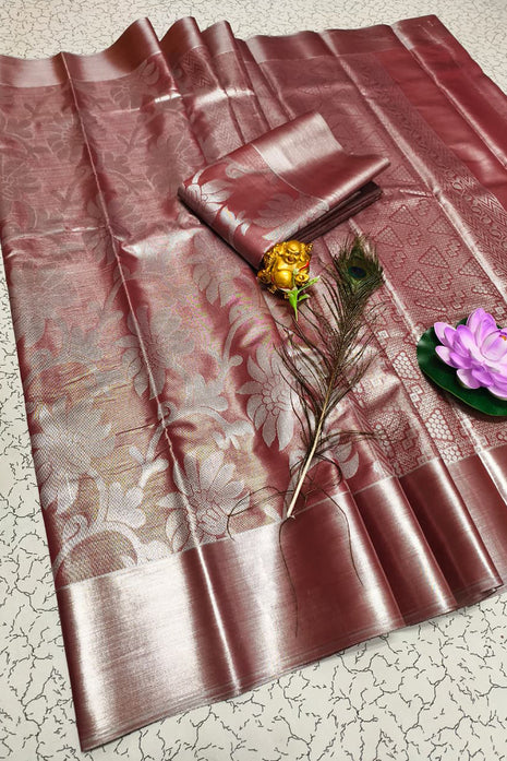 Tissue Kota Jari Model Sarees - LTS02  Maroon