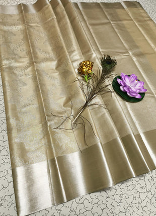 Tissue Kota Jari Model Sarees - LTS01  Champagne Gold