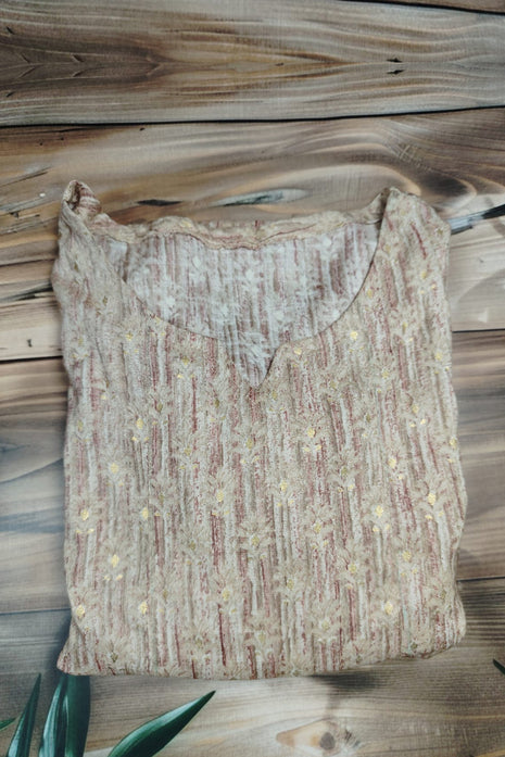 Luna Golden Thread Work A-Line Kurti