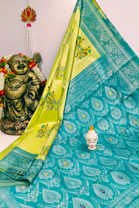 Elite Kupera Korvai Elite Bridal Rapier Fancy Lightweight Silk Sarees - LTS87 Green