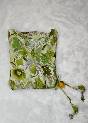 Luna Green Blossom Flared Floral Dress