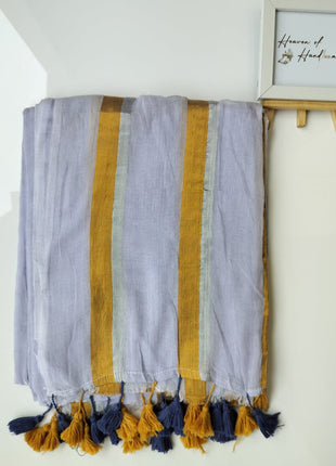 Exclusive Multi Colour Checked Type Saree - LTS82 Grey