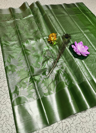 Tissue Kota Jari Model Sarees - LTS14 Green