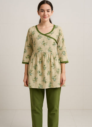 Beige And Olive Green - LTC04