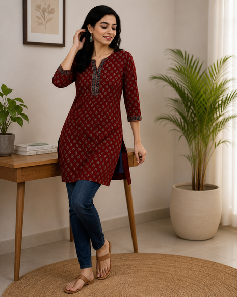 Cotton Top - LTT38 Maroon