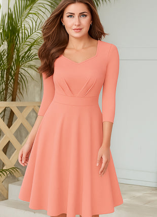 Luna Twirl Fresh Peach A-Line Skirt - LTM29