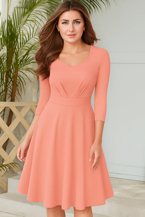 Luna Twirl Fresh Peach A-Line Skirt - LTM29
