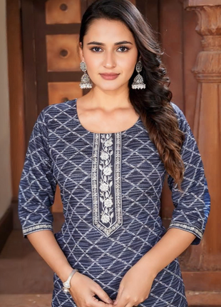 Luna Charm Gray Kurti Set - LTK05