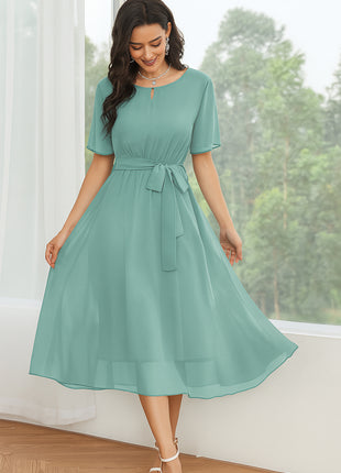 Luna Bloom Mint Green Fit & Flare Dress - LTM12