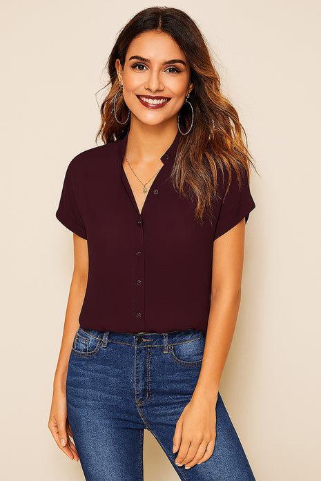 Luna Glow Wine Flow Top - LTM25