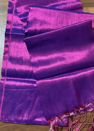 Premium Quality Raga Tissue Soft Silk Saree - LTS174 Purple