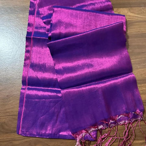 Premium Quality Raga Tissue Soft Silk Saree - LTS174 Purple