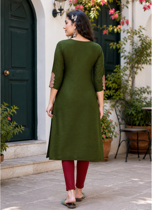 Heavy Rayon Dobby - LTT02 Olive Green
