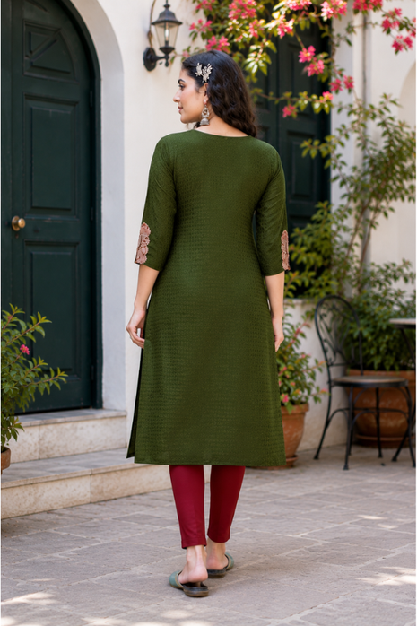 Heavy Rayon Dobby - LTT02 Olive Green