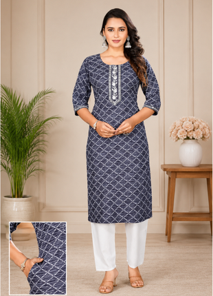 Luna Charm Gray Kurti Set - LTK05
