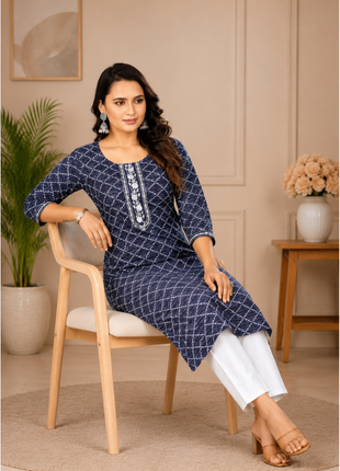 Luna Charm Gray Kurti Set - LTK05