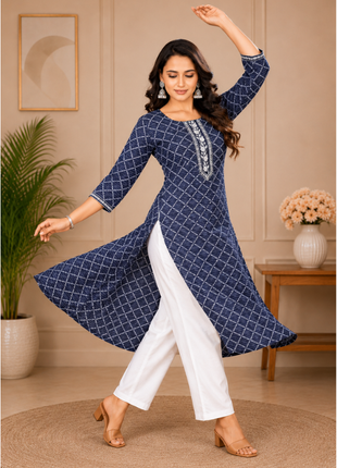 Luna Charm Gray Kurti Set - LTK05