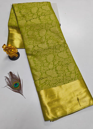 Luna Kanchipuram Tissue Silk Saree - LTS95 Green
