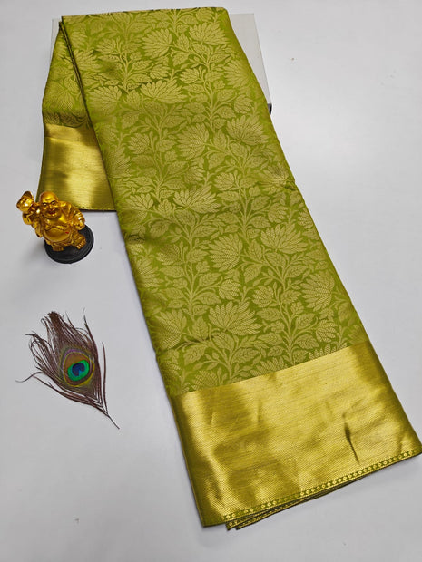 Luna Kanchipuram Tissue Silk Saree - LTS95 Green