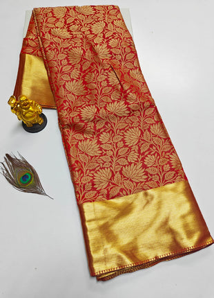 Luna Kanchipuram Tissue Silk Saree - LTS99 Red
