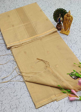 Luna Silk Cotton Saree - LTS63 Beige