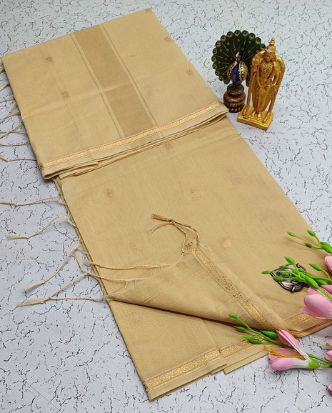 Luna Silk Cotton Saree - LTS63 Beige