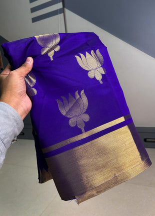 Lotus Glow Saree Royal Blue