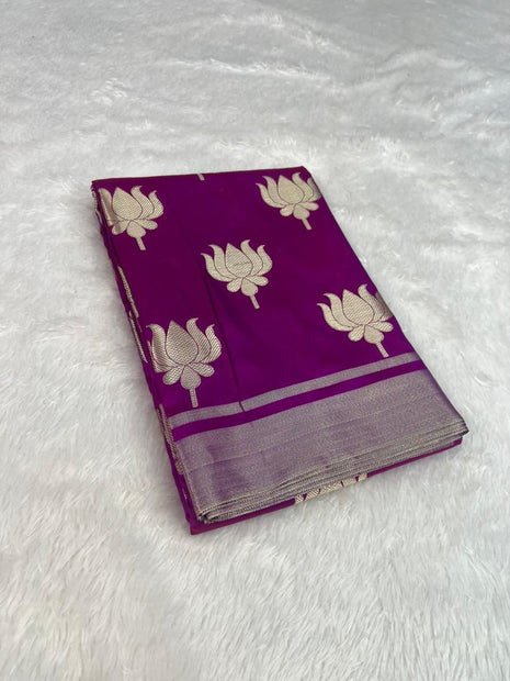 Lotus Glow Saree Purple