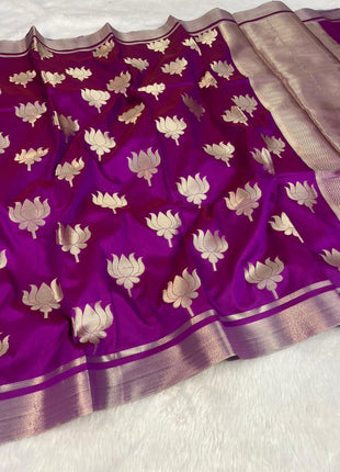 Lotus Glow Saree Purple