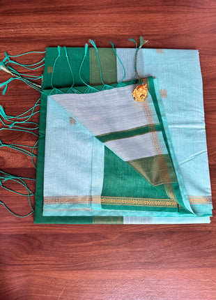 Luna Silk Cotton Sarees - LTS148 Light Aqua Green