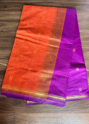 Luna Silk Cotton Sarees - LTS147 Rich Magenta / Purple