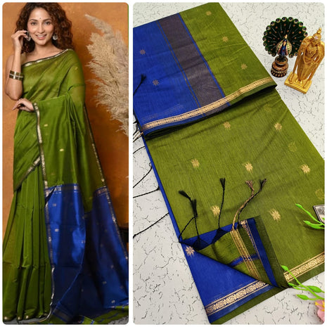 Luna Silk Cotton Sarees - LTS146 Royal Blue