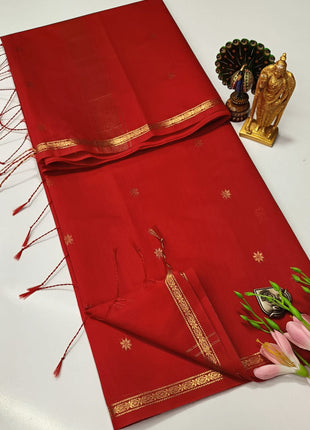 Luna Silk cotton Saree - LTS149 Red