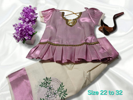 Pink With White - Soft Silk Cotton