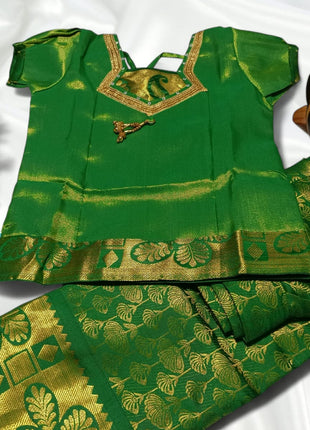 Green With Gold - Soft Silk Cotton