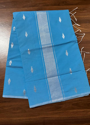 Luna Silk Cotton Saree - LTS170 Skyblue