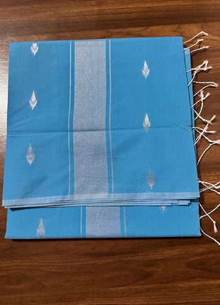 Luna Silk Cotton Saree - LTS170 Skyblue
