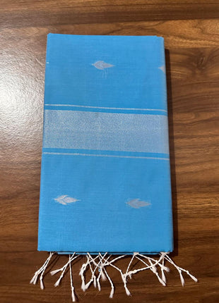 Luna Silk Cotton Saree - LTS170 Skyblue