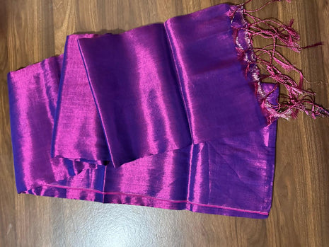 Premium Quality Raga Tissue Soft Silk Saree - LTS174 Purple