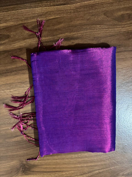 Premium Quality Raga Tissue Soft Silk Saree - LTS174 Purple