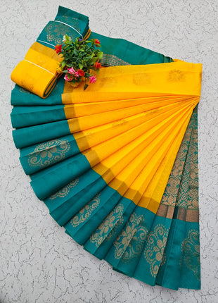 Uppada Kotanji Contrast Border Silk Cotton Sarees