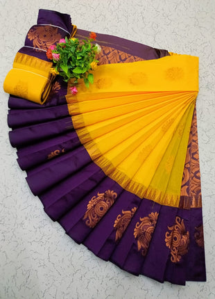 Uppada Kotanji Contrast Border Silk Cotton Sarees