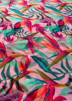 Light Pink With Leaf Prints
