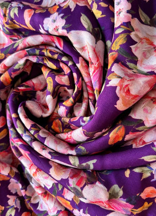 Deep Purple With Floral Prints