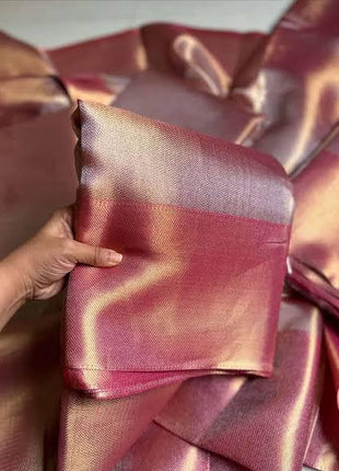 Women's Premium Silk Saree with Blouse Piece – Rose Pink