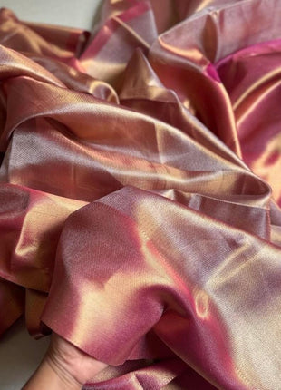 Women's Premium Silk Saree with Blouse Piece – Rose Pink